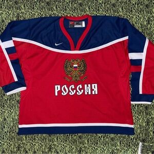 Nike Red and Blue Sports Jersey